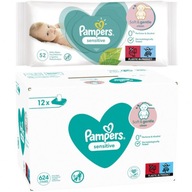 Pampers Sensitive vlhčené obrúsky 12 x 52 ks Pampers Sensitive vlhčené obrúsky 12 x 52 ks