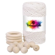 MACRAME SET Bavlnená šnúra BEADS RINGS MACRAME SET Bavlnená šnúra BEADS RINGS