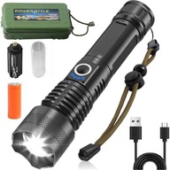 VÝKONNÁ LED TAKTICKÁ BATERKA XHP90 ZOOM VOJENSKÝ LOV VÝKONNÁ LED TAKTICKÁ BATERKA XHP90 ZOOM VOJENSKÝ LOV