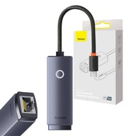 Baseus Lite Series sieťový adaptér USB-C na RJ45 (sivý)