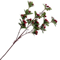 Červená REETA vetvička s listami, 100 cm