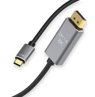 KÁBEL USB C Display Port 8K Thunderbolt 3.0 240Hz KÁBEL USB C Display Port 8K Thunderbolt 3.0 240Hz