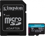 Pamäť Kingston microSDXC Canvas Go Plus 512 GB 170R A2 U3