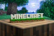 Lampa s logom Minecraft (rozmery: 8,5 x 41,7 cm)