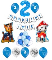Súprava balónov Paw Patrol Chase 2 narodeniny + meno Súprava balónov Paw Patrol Chase 2 narodeniny + meno