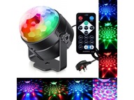Disco guľa disco led rgb projektor pre zvukový senzor na párty diaľkové ovládanie Disco guľa disco led rgb projektor pre zvukový senzor na párty diaľkové ovládanie