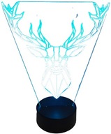 3D LED JELEŇ NOČNÁ LAMPA MULTICOLOR USB DIAĽK 3D LED JELEŇ NOČNÁ LAMPA MULTICOLOR USB DIAĽK