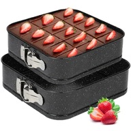 SET 2x TORTA Štvorcová RAIN 26/28 CM