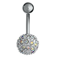 Piercing do pupka, chirurgická oceľ, 925 striebro Piercing do pupka, chirurgická oceľ, 925 striebro