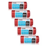 FIDO vrecia červené 60L 125 ks SET FIDO vrecia červené 60L 125 ks SET