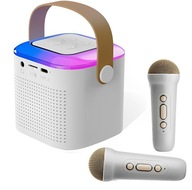BLUETOOTH REPRODUKTOR BLUETOOTH BEZDRÔTOVÝ MINI KARAOKE STROJ S 2 MIKROFÓNMI