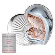 Omaľovánka Obrázok Madony s dieťaťom v srdci