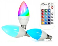 LED žiarovka E14 RGB biela 5W + diaľkové ovládanie do dcérskej izby
