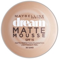 MAYBELLINE DREAM MAT MOUSE MATTIFYING CREAM FOUNDATION - 30 SAND - 18ml MAYBELLINE DREAM MAT MOUSE MATTIFYING CREAM FOUNDATION - 30 SAND - 18ml