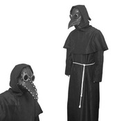 KOSTÝM LEKÁRSKEHO MORU ČIERNA LATEXOVÁ MASKA EPIDEMICKÁ HALLOWEEN XL KOSTÝM LEKÁRSKEHO MORU ČIERNA LATEXOVÁ MASKA EPIDEMICKÁ HALLOWEEN XL