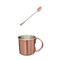 Čajová a kávová lyžička z ružového zlata z nehrdzavejúcej ocele