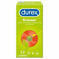 Durex Arouser rebrované kondómy pre senzácie, 12 kusov