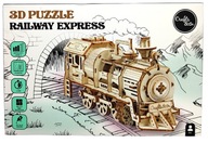 Drevené 3D puzzle Parná lokomotíva