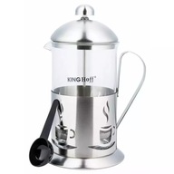 Sklenená piestová vylúhovacia kanvica na čaj, kávu, bylinky 800 ml Kinghoff Sklenená piestová vylúhovacia kanvica na čaj, kávu, bylinky 800 ml Kinghoff