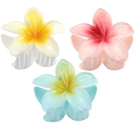 Spona do vlásenky veľká 8 cm HAWAIIAN FLOWER PLUMERIA 3 DIELS set Spona do vlásenky veľká 8 cm HAWAIIAN FLOWER PLUMERIA 3 DIELS set
