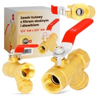 3/4 GW GUĽOVÝ VENTIL VODA UZAVRETIE Mosadz UHLOVÝ FILTER SYTIČKA Priechod 3/4 GW GUĽOVÝ VENTIL VODA UZAVRETIE Mosadz UHLOVÝ FILTER SYTIČKA Priechod