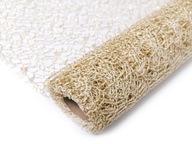 Čipkovaná sieťovaná organza vlizelín farby 50 cm/5y(4,5m) krémová + zlaté trblietky Čipkovaná sieťovaná organza vlizelín farby 50 cm/5y(4,5m) krémová + zlaté trblietky
