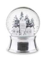 Christmas Music Box Snow Glass Globe Silver Holidays Christmas Christmas Music Box Snow Glass Globe Silver Holidays Christmas
