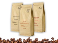 Čerstvo pražená zrnková káva, sada 3x1kg Čerstvo pražená zrnková káva, sada 3x1kg