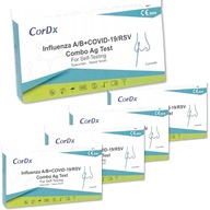 5x Cordx TEST COVID-19 Chrípka typu AB RSV COMBO 4v1 PRE SEBAOVLÁDANIE originál 5x Cordx TEST COVID-19 Chrípka typu AB RSV COMBO 4v1 PRE SEBAOVLÁDANIE originál