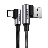 Uzelený kábel USB-A USB-C, QC 3.0, kábel 2m 3A Uzelený kábel USB-A USB-C, QC 3.0, kábel 2m 3A