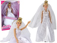 Biele svadobné šaty pre bábiku Anlily Bride Biele svadobné šaty pre bábiku Anlily Bride