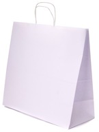 Papierové tašky 25 kusov 40x18x39 cm biele eko Papierové tašky 25 kusov 40x18x39 cm biele eko