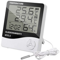 HYGROMETER TEPLOMER BEZDRÔTOVÁ METEOSTANICA SO SONDA SENZOR LCD HODINY HYGROMETER TEPLOMER BEZDRÔTOVÁ METEOSTANICA SO SONDA SENZOR LCD HODINY