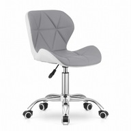 Otočná stolička AVOLA - šedá a biela