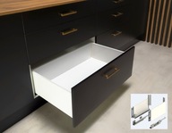 Hafele Matrix S Slim zásuvka biela L-350/199 vodiace lišty + bočnice + úchytky Hafele Matrix S Slim zásuvka biela L-350/199 vodiace lišty + bočnice + úchytky