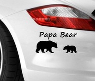Papa Bear v čiernom štýle a 1 bábätko Papa Bear v čiernom štýle a 1 bábätko