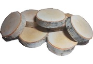 Drevené plátky brezové kotúče 8-10 cm, ozdoby 2 ks