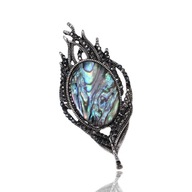 Brošňový prívesok PINETS Mother of Pearl Pávie pierko Brošňový prívesok PINETS Mother of Pearl Pávie pierko