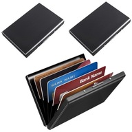 DRŽIAK KARTY KOVOVÝ PEŇAŽENKA NA KARTU RFID BLOKOVANIE 2x DRŽIAK KARTY KOVOVÝ PEŇAŽENKA NA KARTU RFID BLOKOVANIE 2x