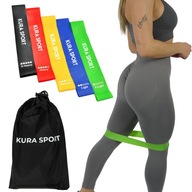 MINI BAND NA CVIČENIE ODPORU 5 KS TAŠKA NA BEDROVÉ - KURA SPORT MINI BAND NA CVIČENIE ODPORU 5 KS TAŠKA NA BEDROVÉ - KURA SPORT