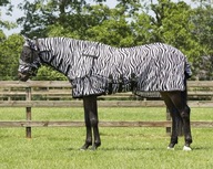 QHP zebra sieťovaný koberec s krkom a maskou 195 / 145 cm