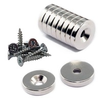 NEODYMOVÝ MAGNET 14x3 S OTVOROM 7/3,5 - 10 KS SILNÝ + SKRUTKY ZDARMA NEODYMOVÝ MAGNET 14x3 S OTVOROM 7/3,5 - 10 KS SILNÝ + SKRUTKY ZDARMA