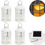 Solárne záhradné svietidlá LED lampa biela 4 ks Solárne záhradné svietidlá LED lampa biela 4 ks