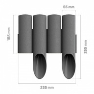 Cellfast Palisada Ogrodowa Płotek 14,5 cm x 2,3 m Cellfast Palisada Ogrodowa Płotek 14,5 cm x 2,3 m