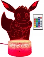 POKEMON EEVEE 3D LED ZMENA FARBY LAMPY DIAĽKOVÝM OVLÁDANÍM POKEMON EEVEE 3D LED ZMENA FARBY LAMPY DIAĽKOVÝM OVLÁDANÍM