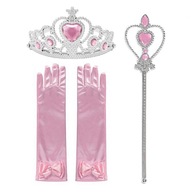 Rukavice CROWN Sceptre SET AURORA RAPUNZEL PLES KARNEVAL Rukavice CROWN Sceptre SET AURORA RAPUNZEL PLES KARNEVAL