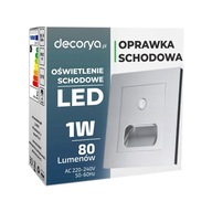 Strieborná LED SCHODISKÁ LAMPA so SENZOROM POHYBU Strieborná LED SCHODISKÁ LAMPA so SENZOROM POHYBU