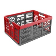 Skladací nákupný košík do auta, červený, 45L Skladací nákupný košík do auta, červený, 45L
