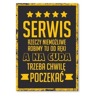 Plechový plagát, kovový nápis, šidlo, tabuľa, SERVIS Plechový plagát, kovový nápis, šidlo, tabuľa, SERVIS