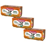 PLAZMÓNOVÁ Večera Kuracie a teľacie mäso (2x80g)x3 bal PLAZMÓNOVÁ Večera Kuracie a teľacie mäso (2x80g)x3 bal